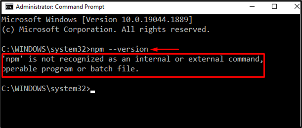How To Fix NPM Not Recognized as Internal or External Command